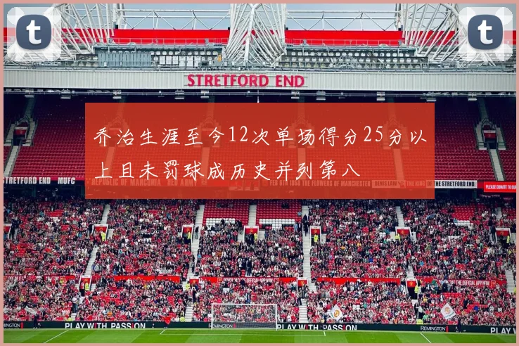 乔治生涯至今12次单场得分25分以上且未罚球成历史并列第八